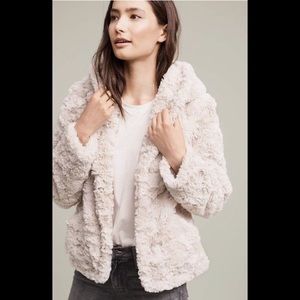 Anthropologie Tiny Glacie Faux Fur Jacket